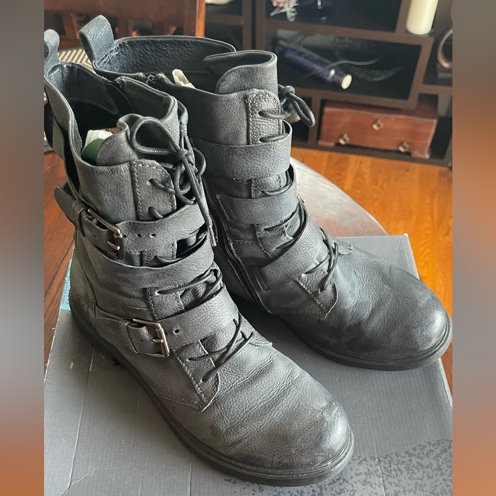 MJUS RBL Men’s ART.305206 Leather Boots Sz 42 in LAPIS (Grey) like new condition - Picture 4 of 16